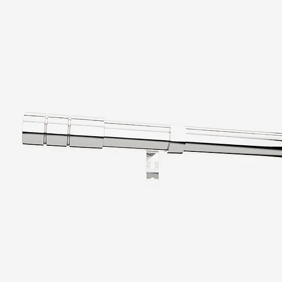 28mm Allure Classic Polished Chrome Barrel Eyelet Bay Window pole