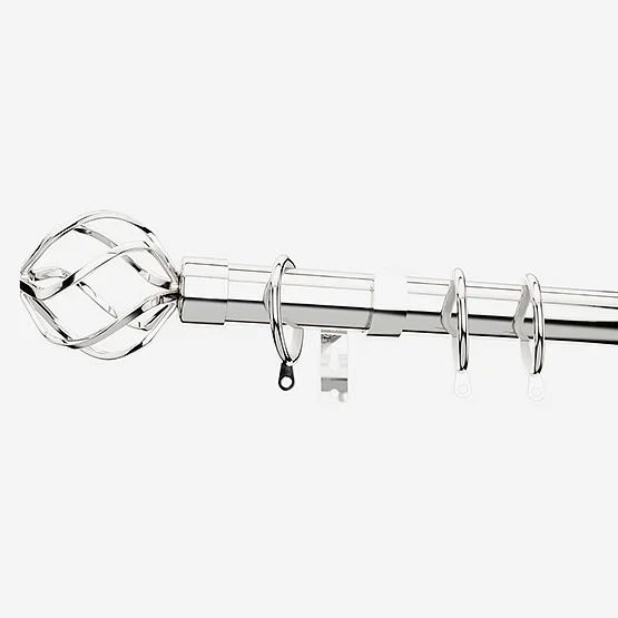 28mm Allure Classic Polished Chrome Cage Bay Window pole