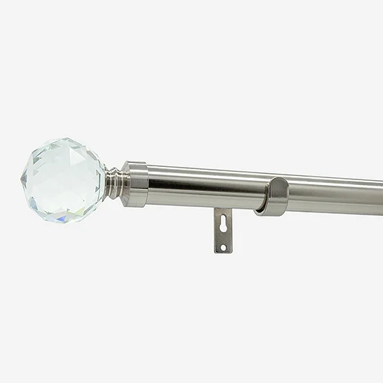 28mm Allure Classic Stainless Steel Effect Crystal Eyelet pole