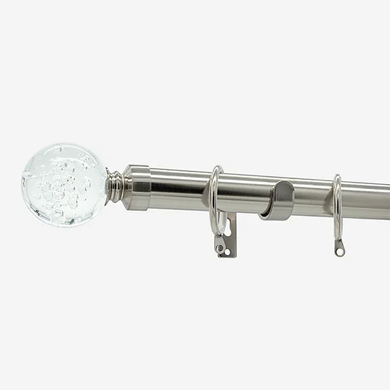 28mm Allure Classic Stainless Steel Effect Glass Bubbles Bay Window pole