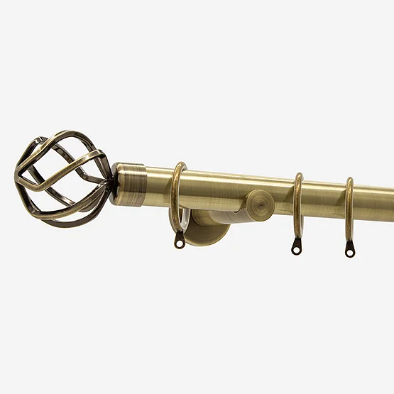 28mm Allure Signature Antique Brass Cage pole
