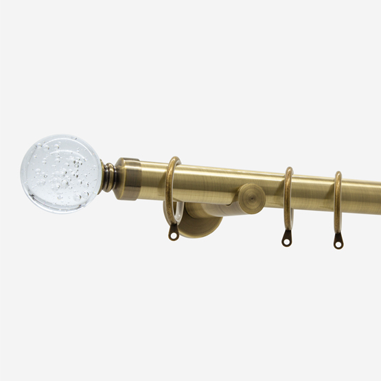 28mm Allure Signature Antique Brass Glass Bubbles pole