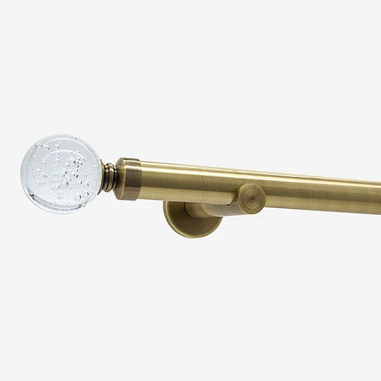 28mm Allure Signature Antique Brass Glass Bubbles Eyelet pole
