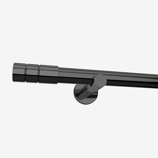 28mm Allure Signature Black Nickel Barrel Eyelet pole