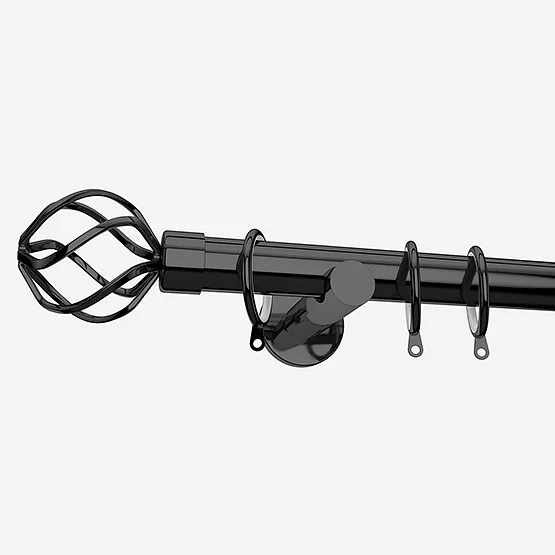 28mm Allure Signature Black Nickel Cage pole