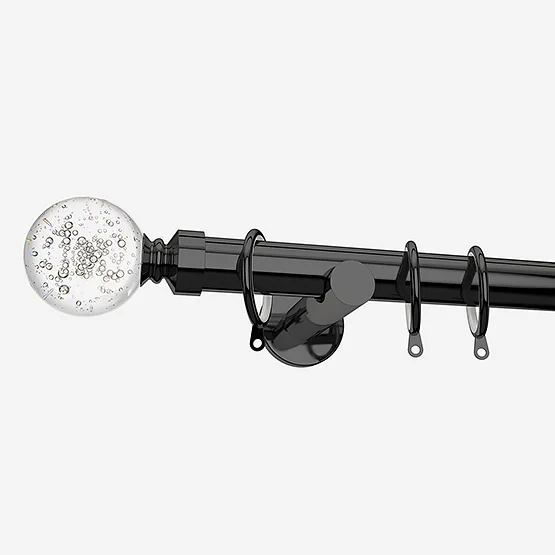 28mm Allure Signature Black Nickel Glass Bubbles pole