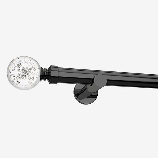 28mm Allure Signature Black Nickel Glass Bubbles Eyelet pole
