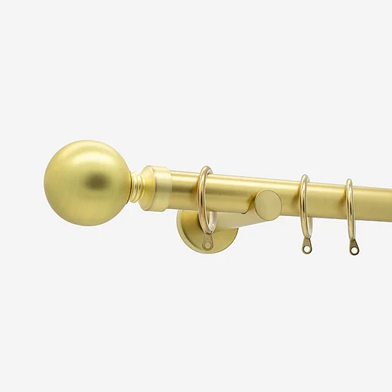 28mm Allure Signature Brushed Gold Ball pole