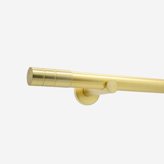 28mm Allure Signature Brushed Gold Barrel Eyelet pole