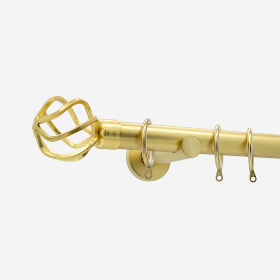 28mm Allure Signature Brushed Gold Cage pole