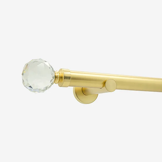 28mm Allure Signature Brushed Gold Crystal Eyelet pole