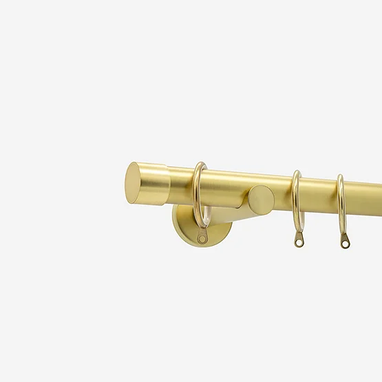 28mm Allure Signature Brushed Gold End Cap pole