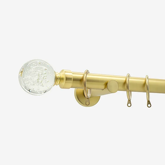 28mm Allure Signature Brushed Gold Glass Bubbles pole