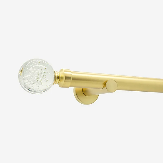 28mm Allure Signature Brushed Gold Glass Bubbles Eyelet pole