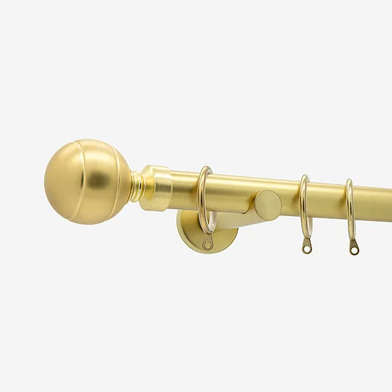 28mm Allure Signature Brushed Gold Lined Ball pole