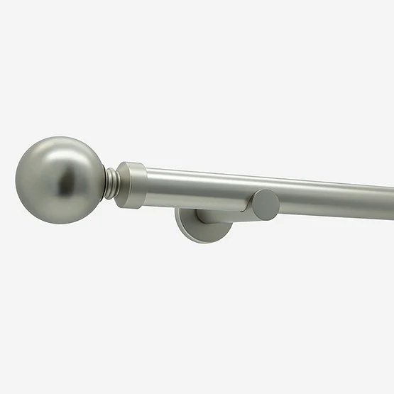 28mm Allure Signature Brushed Steel Ball Eyelet pole