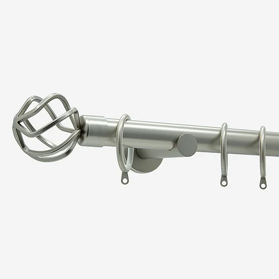 28mm Allure Signature Brushed Steel Cage pole