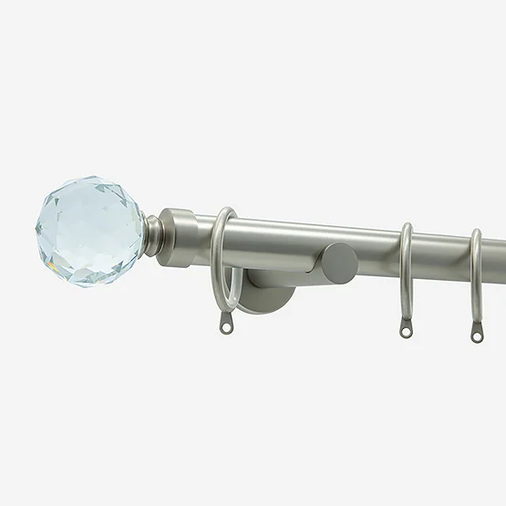 28mm Allure Signature Brushed Steel Crystal pole