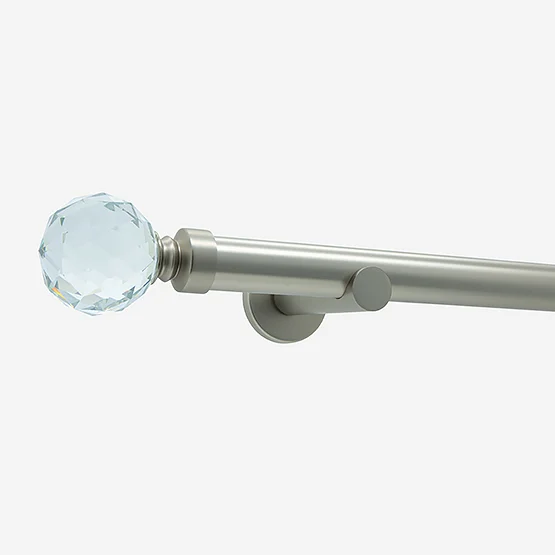 28mm Allure Signature Brushed Steel Crystal Eyelet pole