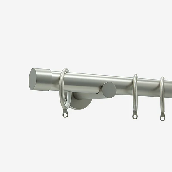 28mm Allure Signature Brushed Steel End Cap pole