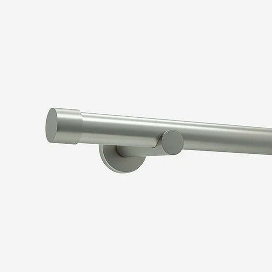 28mm Allure Signature Brushed Steel End Cap Eyelet pole