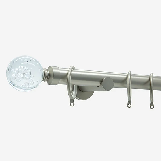 28mm Allure Signature Brushed Steel Glass Bubbles pole