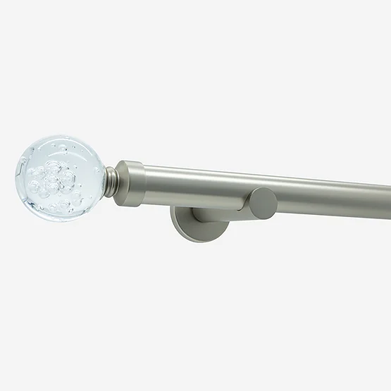 28mm Allure Signature Brushed Steel Glass Bubbles Eyelet pole
