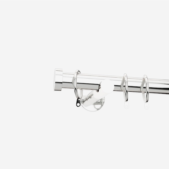 28mm Allure Signature Chrome Stud pole