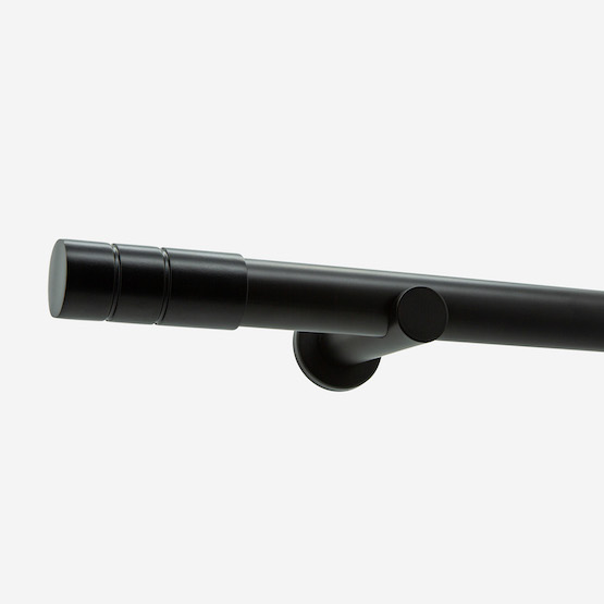 28mm Allure Signature Matt Black Barrel Eyelet pole