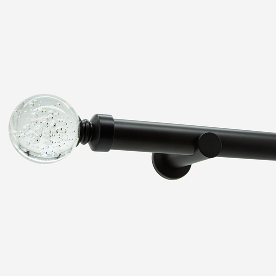 28mm Allure Signature Matt Black Glass Bubbles Eyelet pole