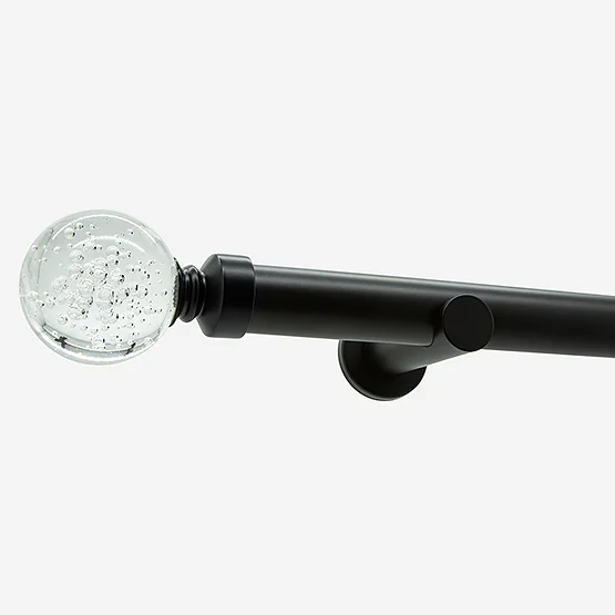 28mm Allure Signature Matt Black Glass Bubbles Eyelet pole