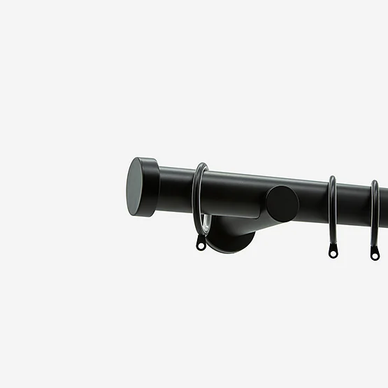 28mm Allure Signature Matt Black Stud pole