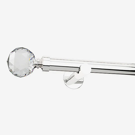 28mm Allure Signature Polished Chrome Crystal Eyelet pole