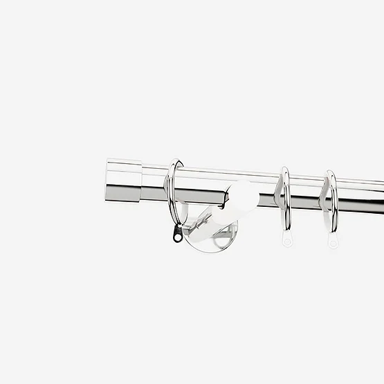 28mm Allure Signature Polished Chrome End Cap pole