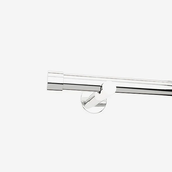 28mm Allure Signature Polished Chrome End Cap Eyelet pole