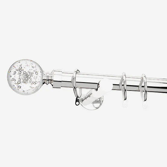 28mm Allure Signature Polished Chrome Glass Bubbles pole