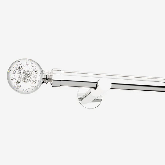28mm Allure Signature Polished Chrome Glass Bubbles Eyelet pole