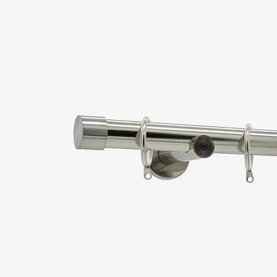 28mm Allure Signature Stainless Steel Effect End Cap pole