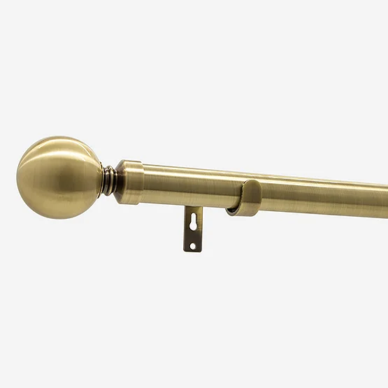 35mm Allure Classic Antique Brass Ball Finial Eyelet pole