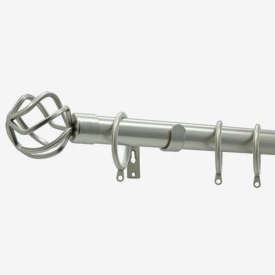 35mm Allure Classic Brushed Steel Cage pole