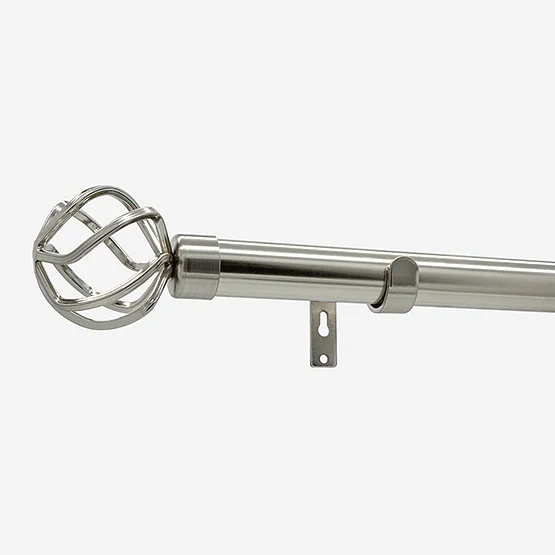35mm Allure Classic Stainless Steel Cage Finial Eyelet pole