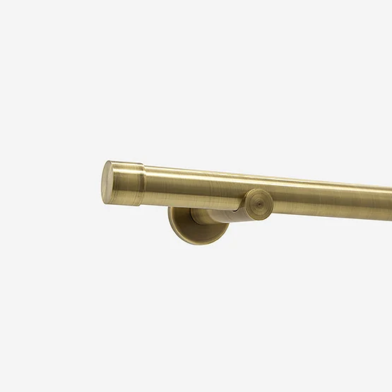 35mm Allure Signature Antique Brass End Cap Finial Eyelet pole