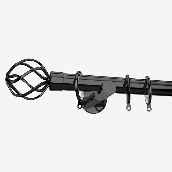 35mm Allure Signature Black Nickel Cage Finial pole