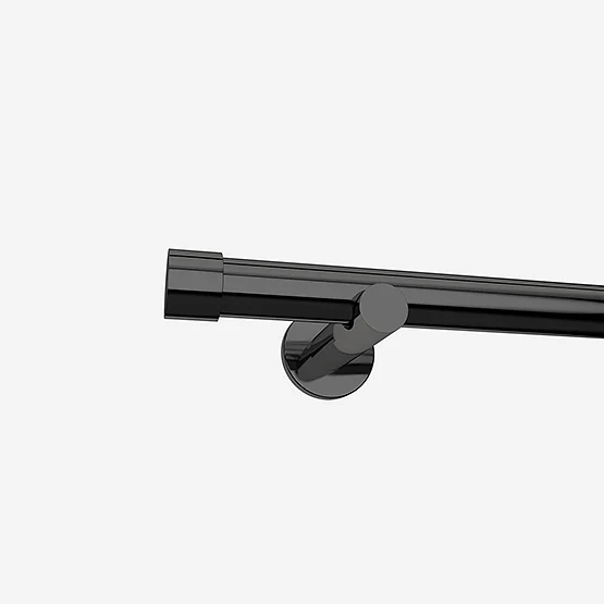 35mm Allure Signature Black Nickel End Cap Finial Eyelet pole
