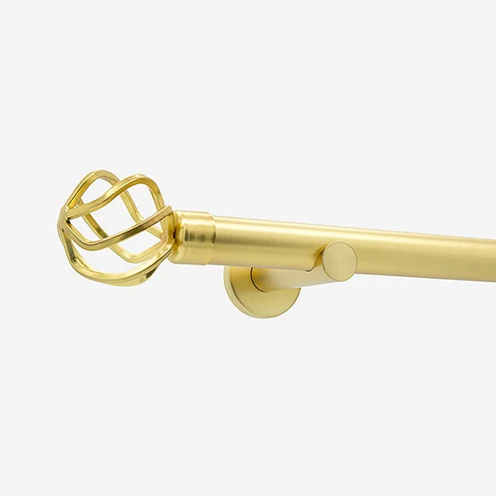 35mm Allure Signature Brushed Gold Cage Eyelet pole