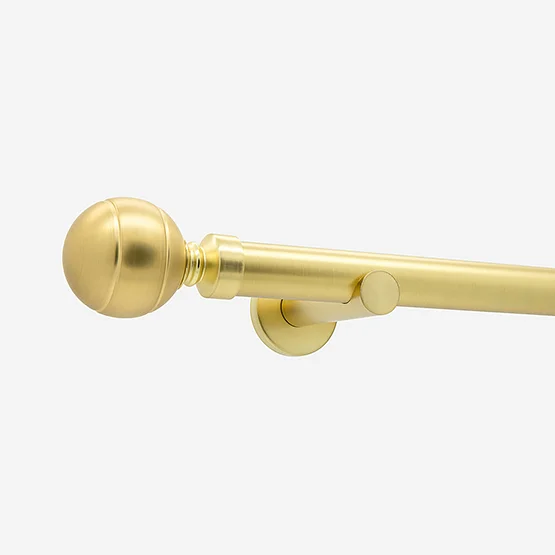 35mm Allure Signature Brushed Gold Lined Ball Eyelet pole