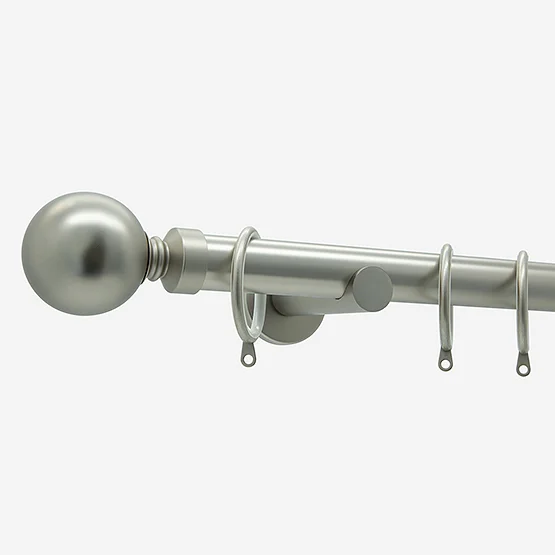 35mm Allure Signature Brushed Steel Ball pole