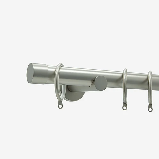 35mm Allure Signature Brushed Steel End Cap pole