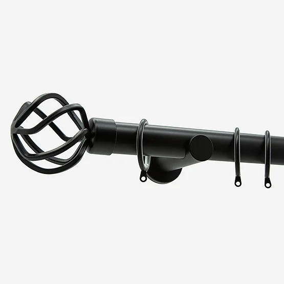 35mm Allure Signature Matt Black Cage Finial pole