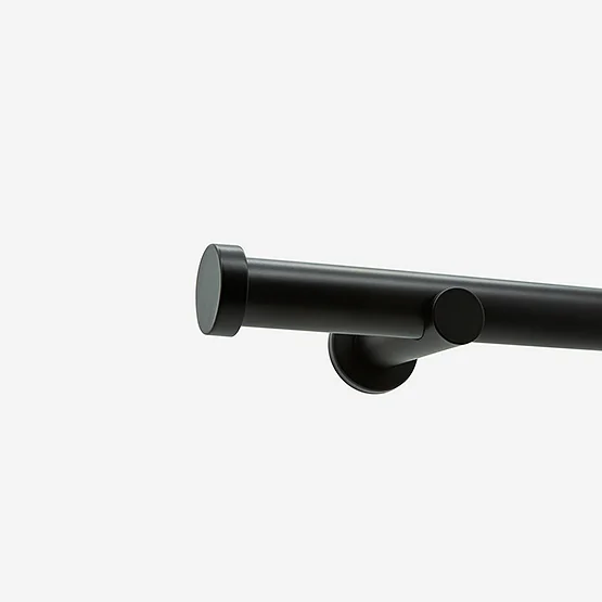 35mm Allure Signature Matt Black Stud Eyelet pole